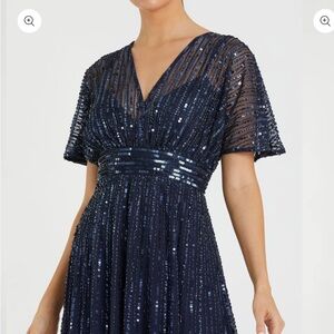 Mac Duggal Elegant Navy Sequin Dress